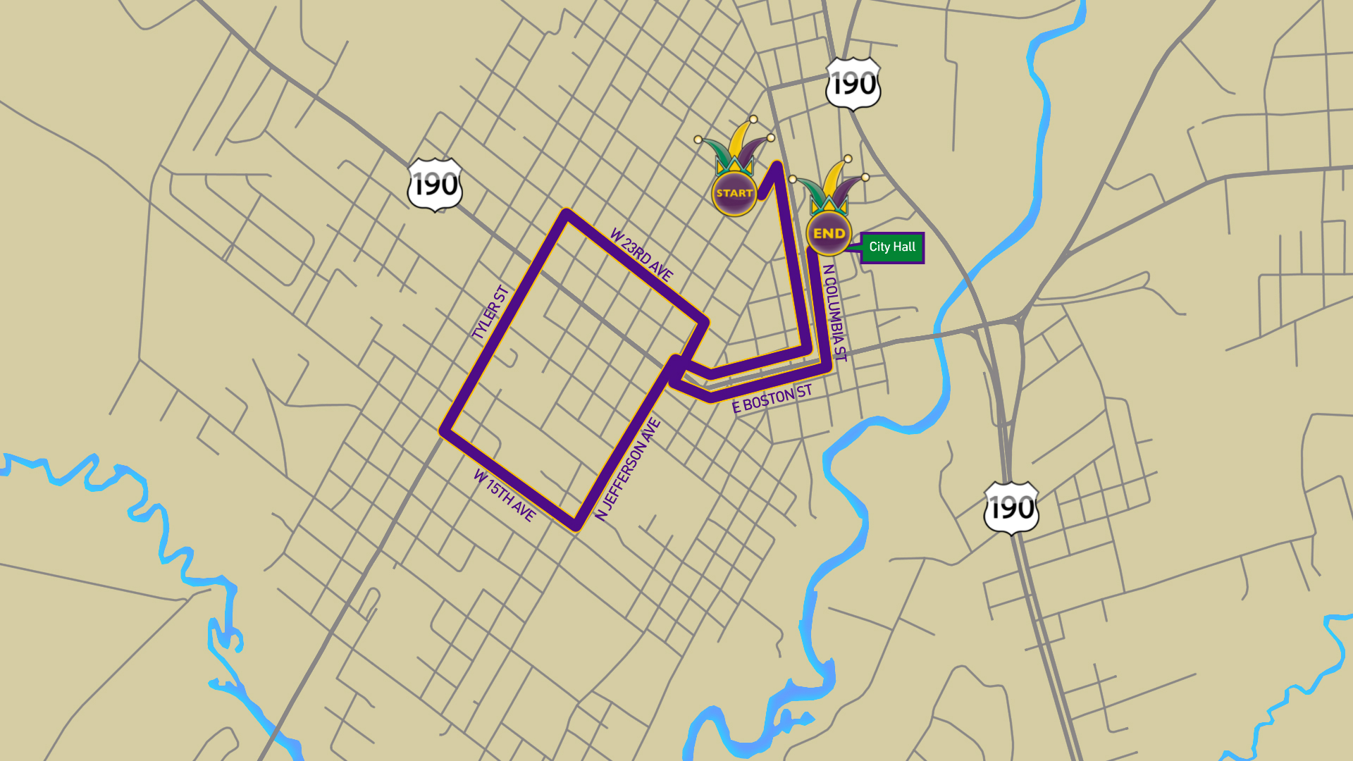 Krewe of Oympia parade route